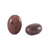 Natural stone bead Aventurine Quartz oval 8x6mm Kalamata purple